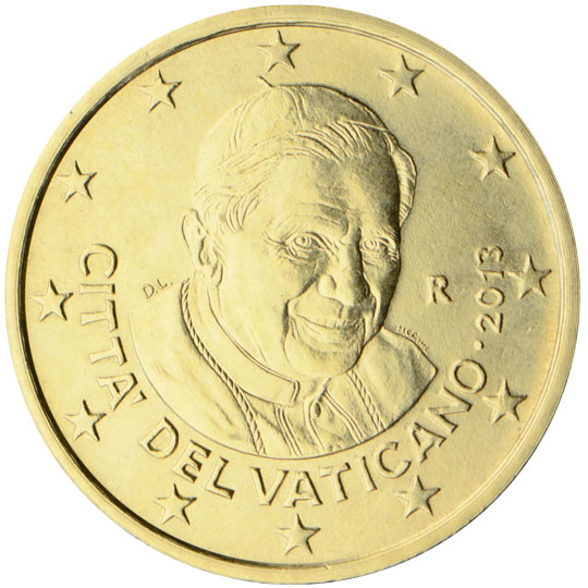 Vatican City 10 euro cent (2006) - Portrait of Pope Benedict XVI